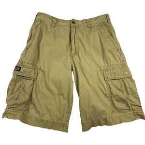 Vintage‎ Polo Jeans Shorts Tan Cargo Auth Military Surplus Y2K Mens Size 32"x12"